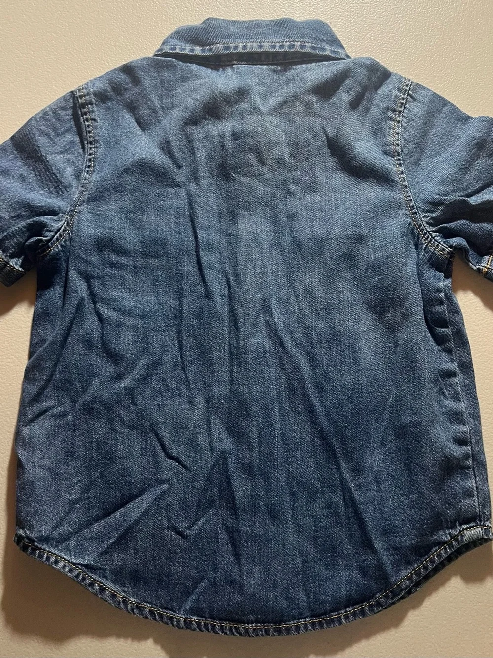 Old Navy Dark Blue Kids Denim Button-Down Shirt